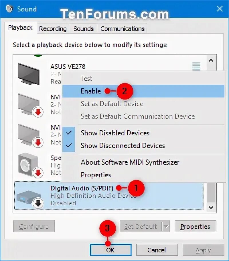 Enable sounds