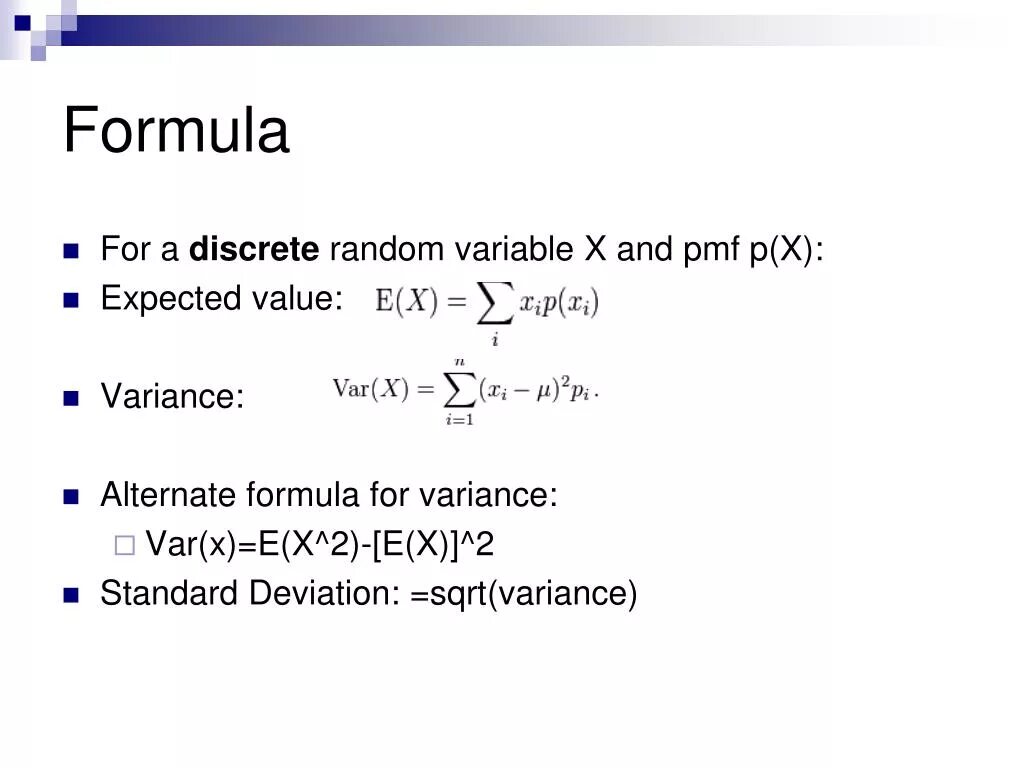 Expected value is