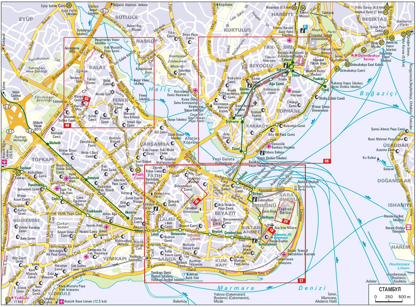 Султанахмет на карте. Туристическая карта Стамбула старый город. Районы Стамбула на карте районы Стамбула на карте. Карта Стамбула 2023. Достопримечательности Стамбула на карте.