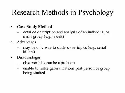 Study methods