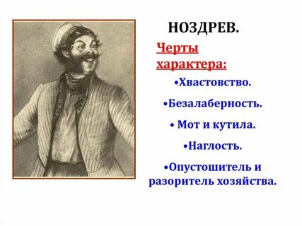 Основные черты характера ноздрева мертвые души