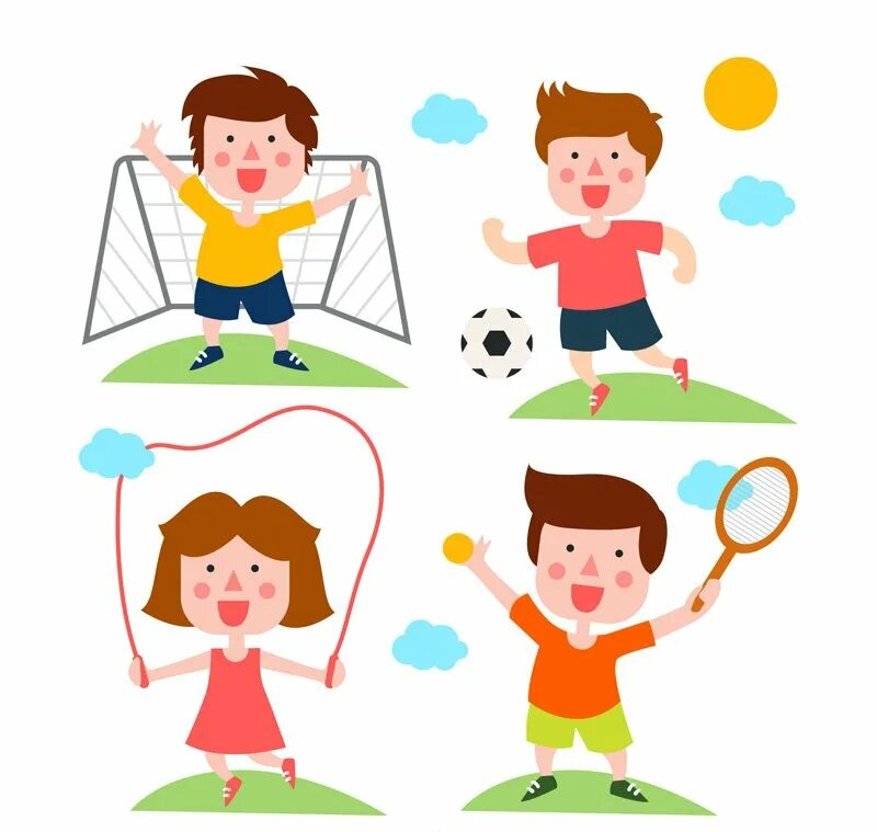 Дети занимаются спортом картинки. Занятие спортом рисунок для детей. Спортивные рисунки для детей. Занятие спортом дети. Физкультура для детей мультяшные.