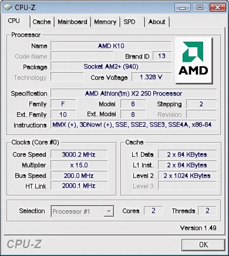 AMD Athlon 64 x2 CPU-Z. Athlon 2 x2 250. CPU Z Phenom II. Разгон AMD Athlon (TM) x2 255 Processor.