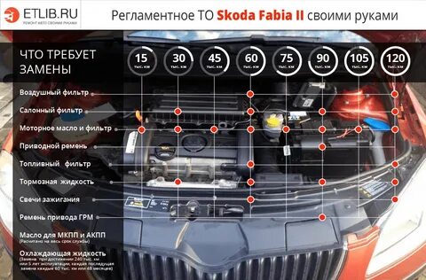 Сколько масла в двигателе шкода фабия 1.2