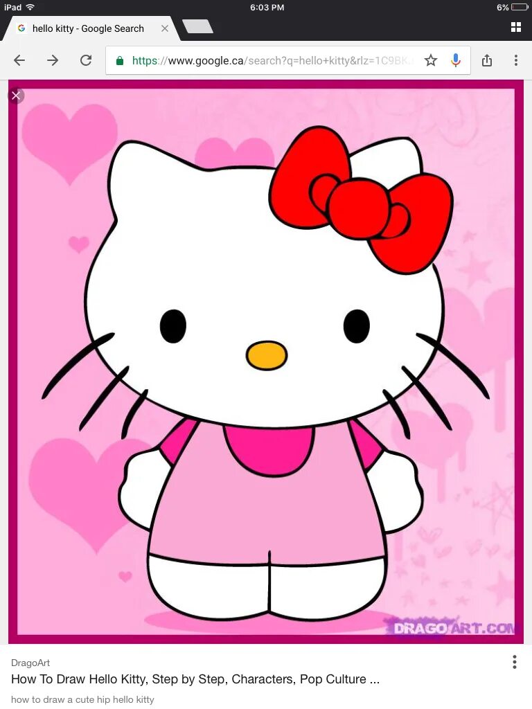 Как рисуется hello kitty