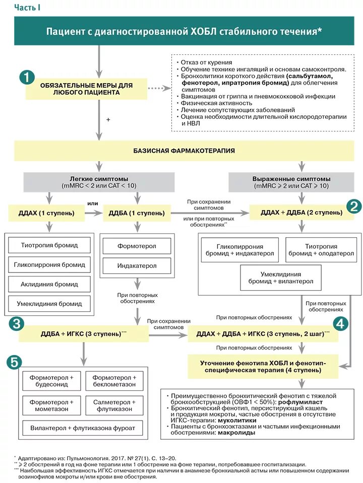 Стандарт ведения больных. Схема терапии ХОБЛ. Ступенчатая терапия при ХОБЛ. Алгоритм диагностики ХОБЛ. Алгоритм ведения пациента с установленным диагнозом ХОБЛ.