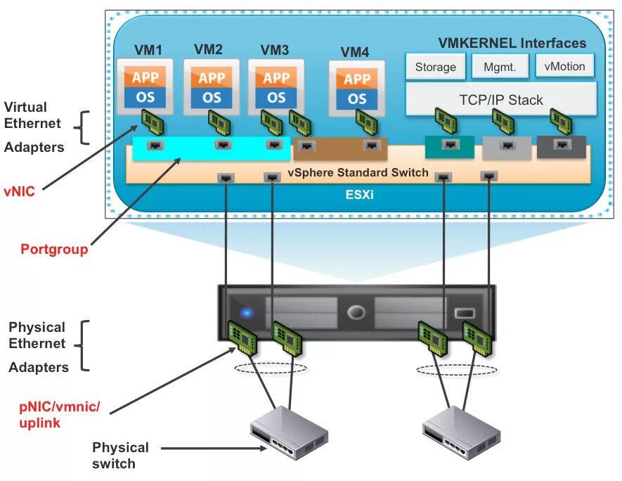 Виртуальный сетевой интерфейс. Vmware esxi интерфейс. esxi схема. сеть в vmware. vmkernel что это.