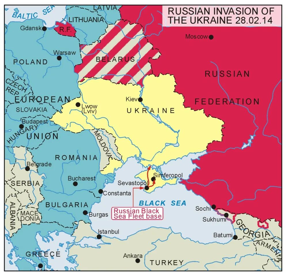 Russian invasion map