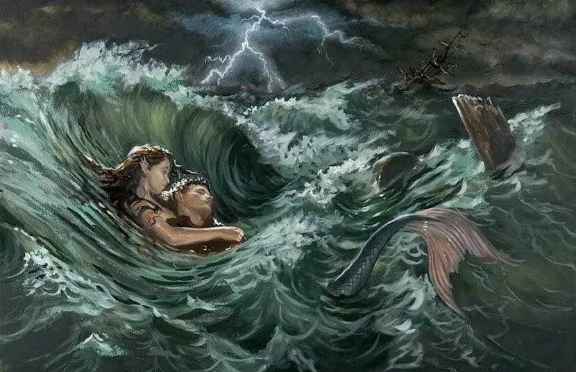 Русалки заманивают людей. Наяда русалка. Девушка в воде эстетика. Девушка в лодке. Русалка спасает человека.