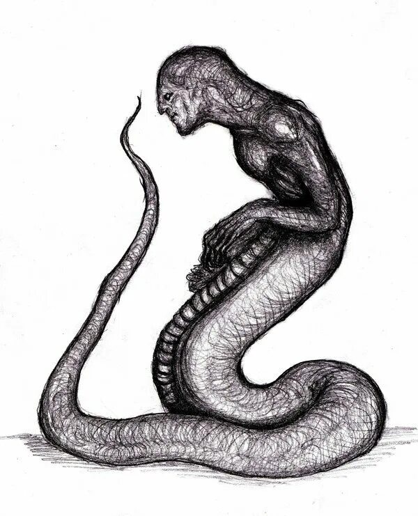 Змея с человеческой головой. Змея рисунок. Тело змеи. Змея с человечьей головой.