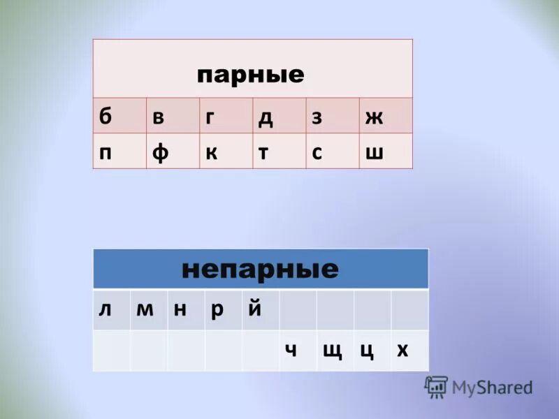 У б есть пара