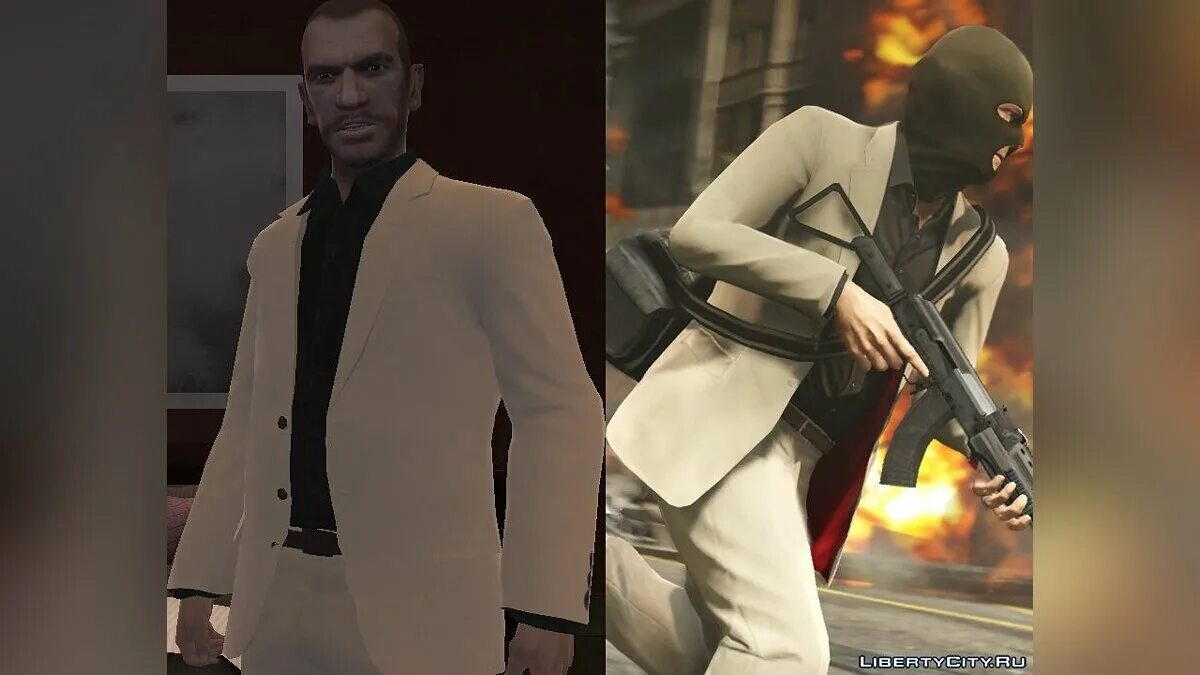 Белый костюм гта. Нико беллик в гта. Гта 4 костюм. Классический костюм гта. Гта 4 костюм.