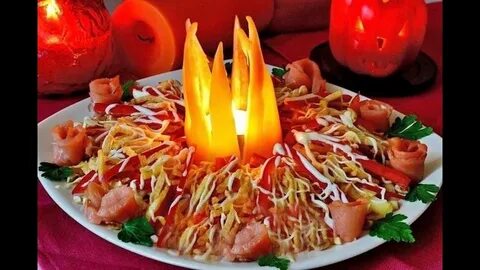 Салат из овощей на костре
