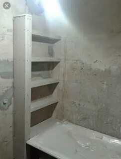 Как сделать полки из гипсокартона в ванной