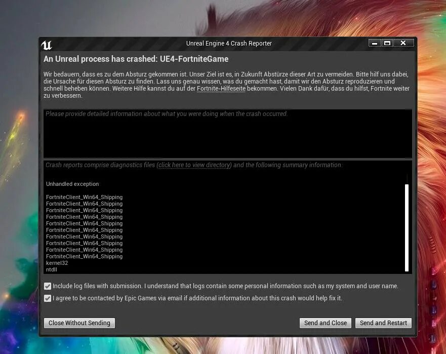 Вылетает игра фортнайт. Ue4 crash. Ошибка Unreal engine 4 crash Reporter. Краш ФОРТНАЙТ Unreal engine. Анреал энджин 4 краш репортер.