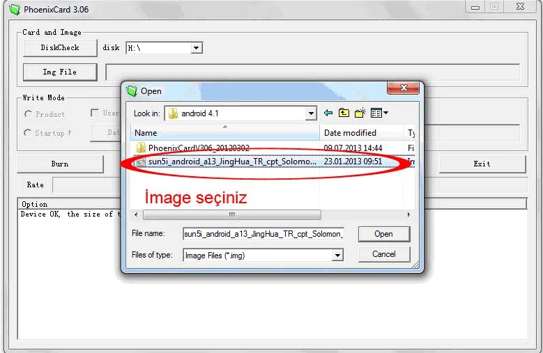 Img file size