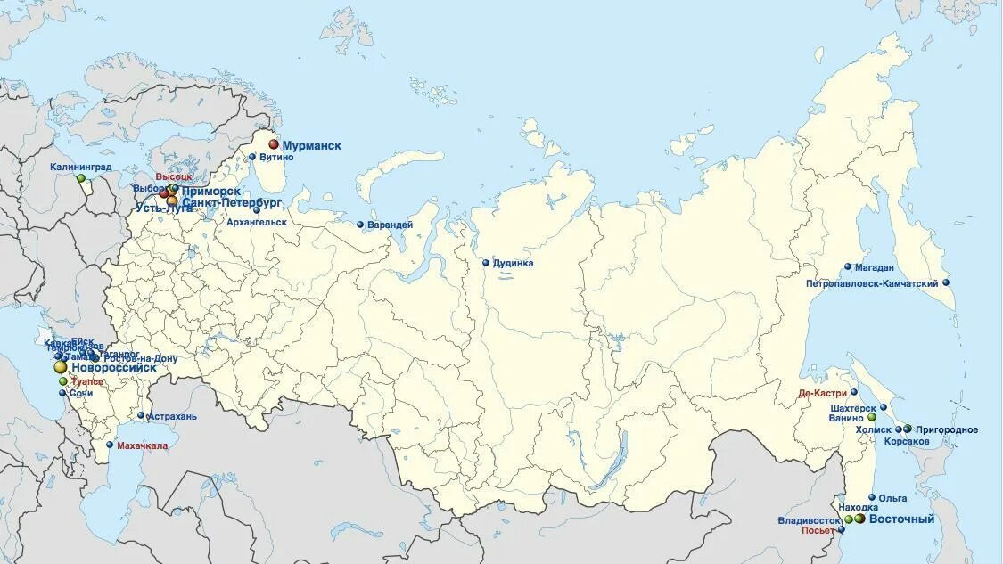 Названия городов морских портов. Крупнейшие морские Порты России на карте. Города морские Порты России на карте. Морские Порты России на карте контурной. Крупнейшие морские Порты Российской Федерации на контурной карте.