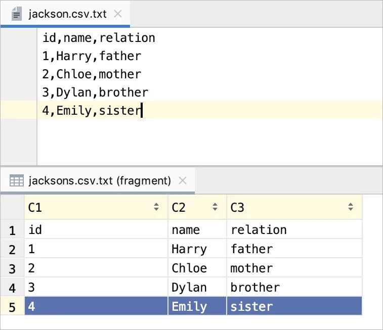 Create csv