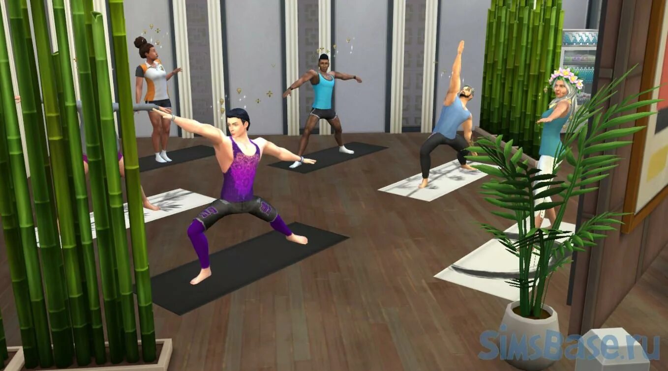 Как достигнуть нирваны в парке симс. Симс 4 спортивный зал. sims 4 бальный зал. тренажерный зал симс 4. зал в симс 4.