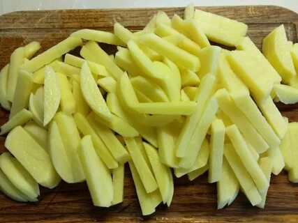 Картофель кусочками