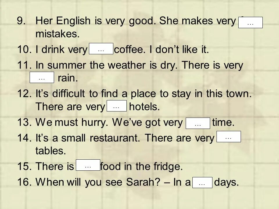 Her english get better. Упражнения на much many a lot of a little a few. Упражнения на much many few little в английском. Задание на few little. Much many few little упражнения.