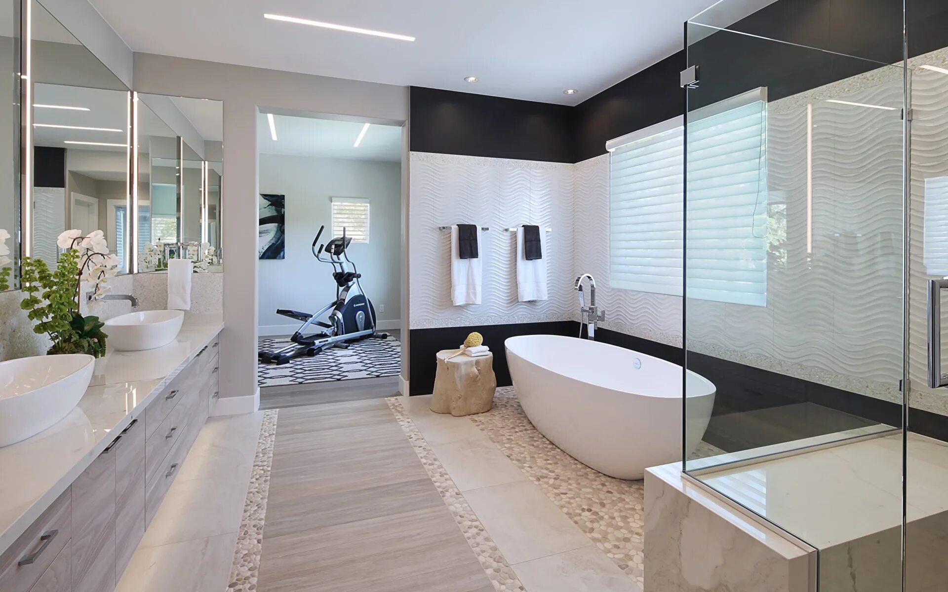 Ванная комната. Современные Ванные комнаты. Красивые дизайнерские Ванные комнаты. Красивые современные Ванные.