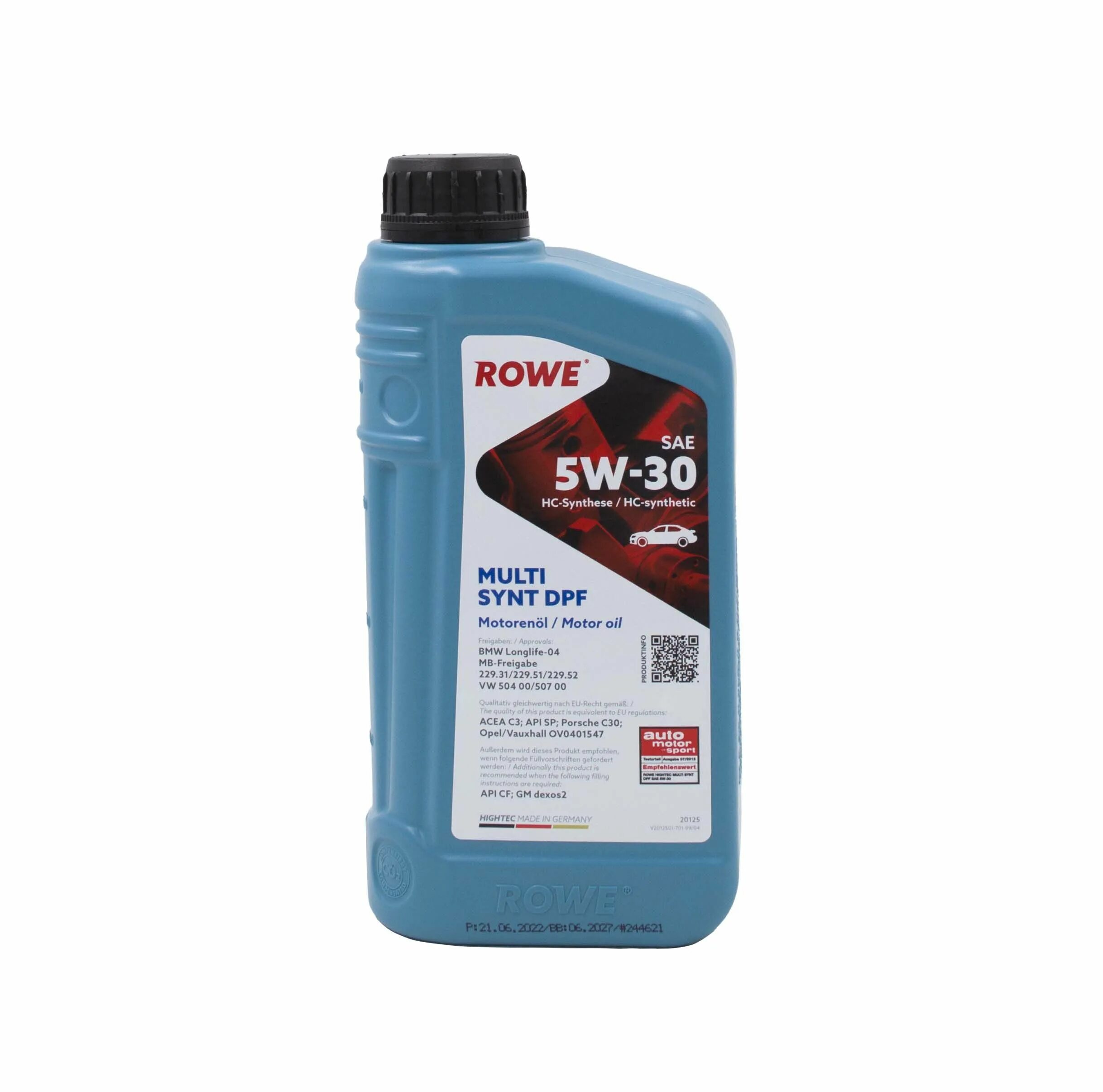 Hightec multi synt dpf 5w30. Rowe 5w30. масло rowe 5w30. rowe 5w30 synt. rowe dpf 5w-30 масло.