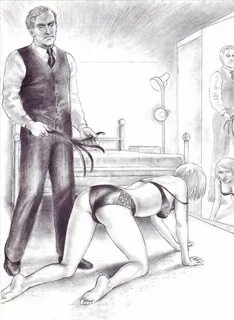 Witness the artistry of spanking - beautifully rendered drawings from our exclusive gallery