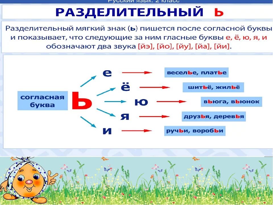 Разделительный мягкий знак 2 класс правило. Правило по русскому языку 2 класс разделительный мягкий знак. Правила русского языка 2 класс разделительный мягкий знак. Правила с мягким знаком 2 класс. Берлога орфограмма