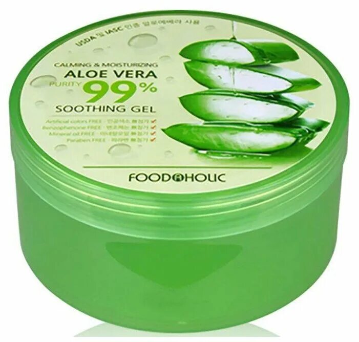 Где купить гель алоэ. Гель FOODAHOLIC Aloe Soothing Gel. Универсальный гель с экстрактом алоэ Aloe Vera 99% 55 ml.