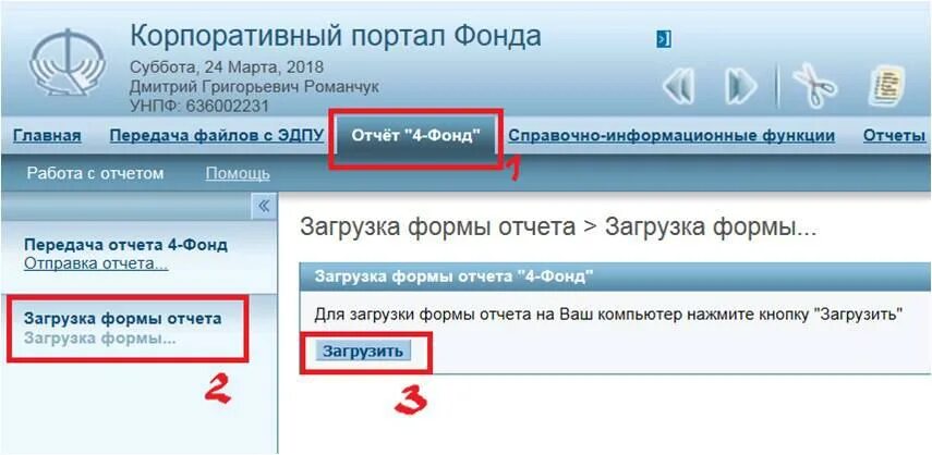 Как отправлять через портал. Портал фсзн. отчеты по фсзн. форма 4 фонд. 4-фонд отчет в рб.