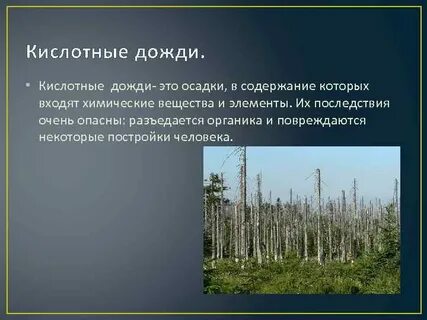 Основной кислотных дождей является