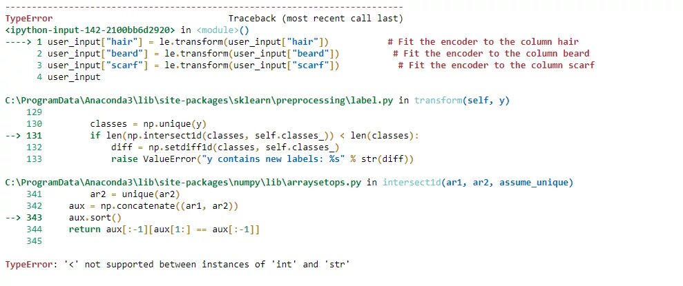 '<' Not supported between instances of 'Type' and 'INT'. '<' Not supported between instances of 'Str' and 'Float'. Supported between instances. <' Not supported between instances of 'Str' and 'INT'. Typeerror not supported between instances