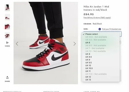 Nike air размерная сетка