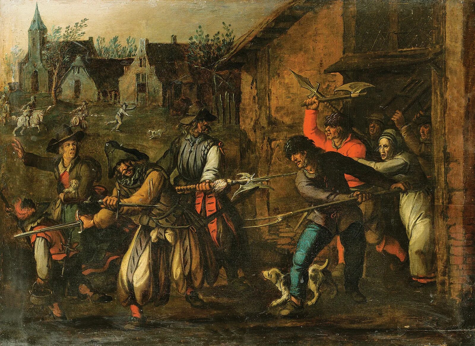 Нападение разбойников. Себастьян Вранкс картины. Себастьян Вранкс (Sebastian Vrancx) (1573- 1647) Голландия. Себастьян Вранкс (Sebastian Vrancx).