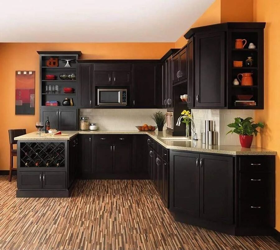 Кухонный гарнитур. Кухня в темном цвете. Кухонный гарнитур темный. Кухонныйигорнитур темный.