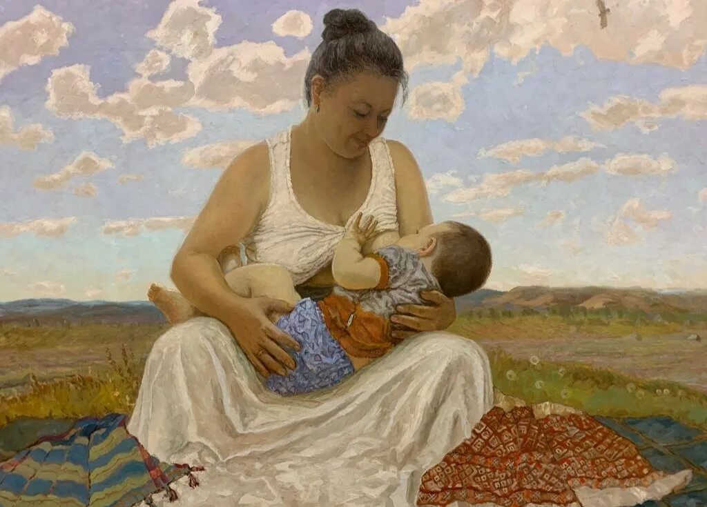 Картина мать и дитя.
