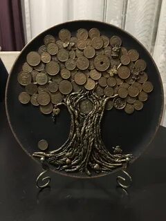 Денежное дерево из монет