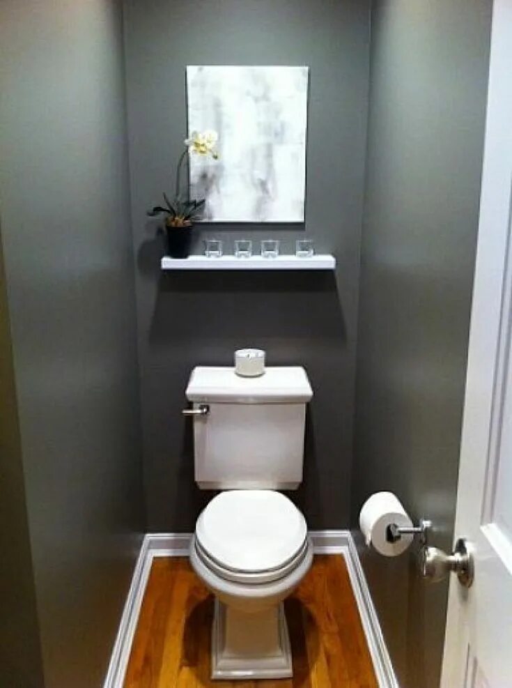 Powder room Toilet room decor, Small toilet room, Small downstairs toilet