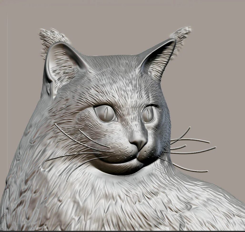 3 д кошка