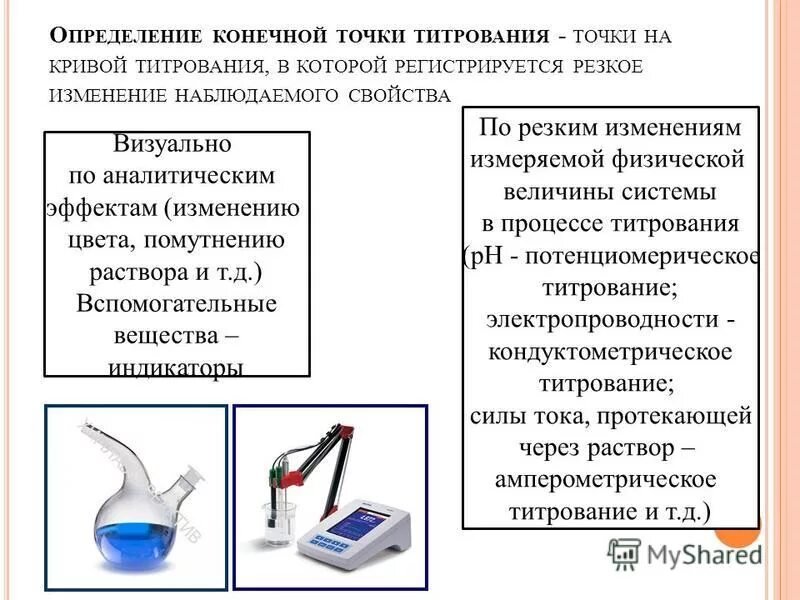 потенвциомертическое типирование. методы определения конечной точки титрования. способы определения конечной точки титрования. точка конца титрования. способы определения конечной точки титрования.