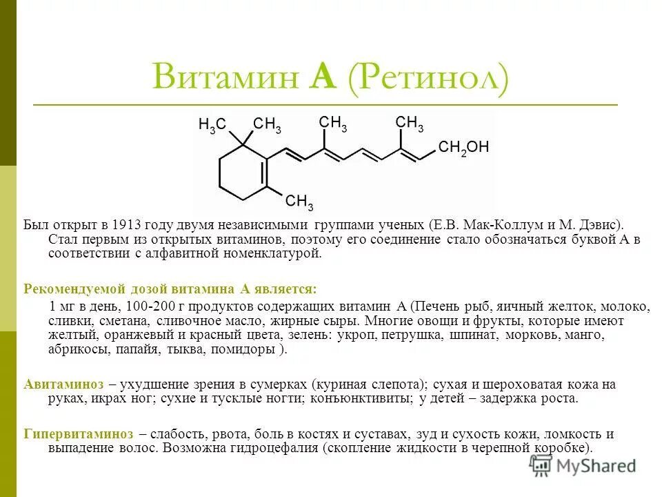 Сколько принимать ретинола