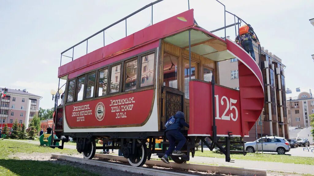 Tram, monument to technology, Russia, Republic of Tatarstan, City of Kazan, Pete