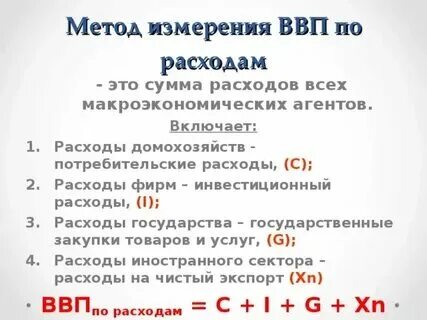 Ввп рассчитанный в текущих ценах