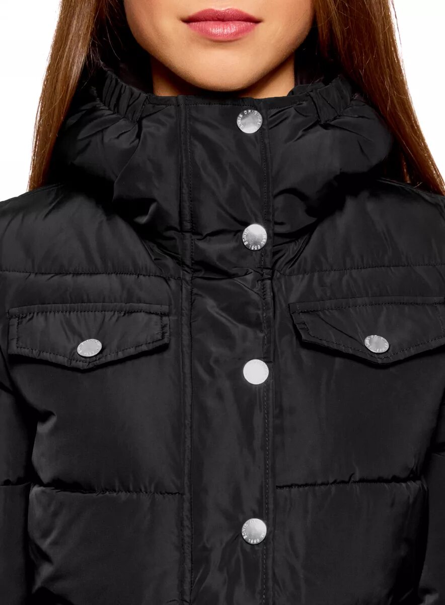 10203069/43802/2900n. Oodji Ultra куртка super flyult. Кнопки для куртки. Черная куртка на кнопках женская.