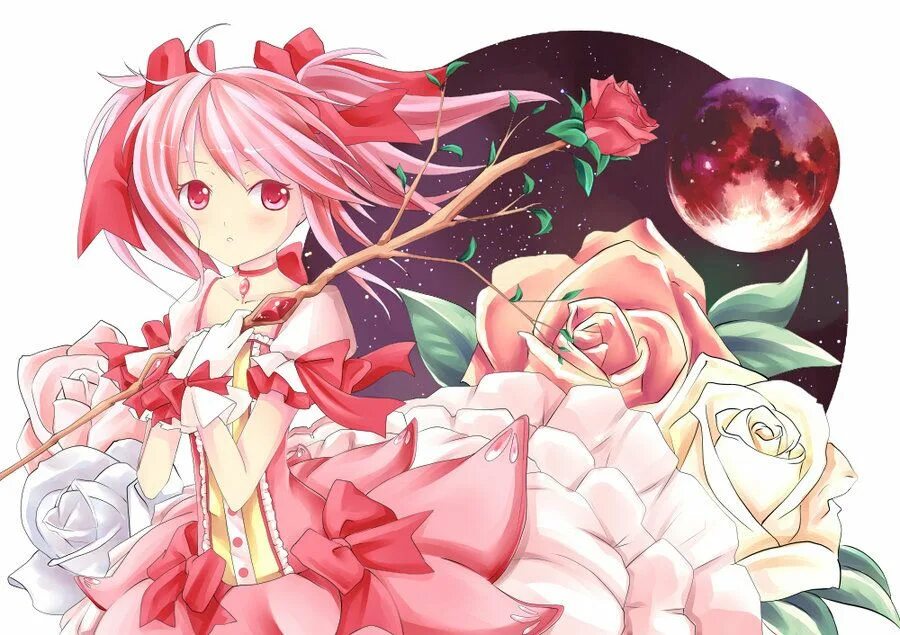 Sakura kyouko. Кёко сакура мадока. Мадока канамэ богиня. Кюбей. Mahou rose.