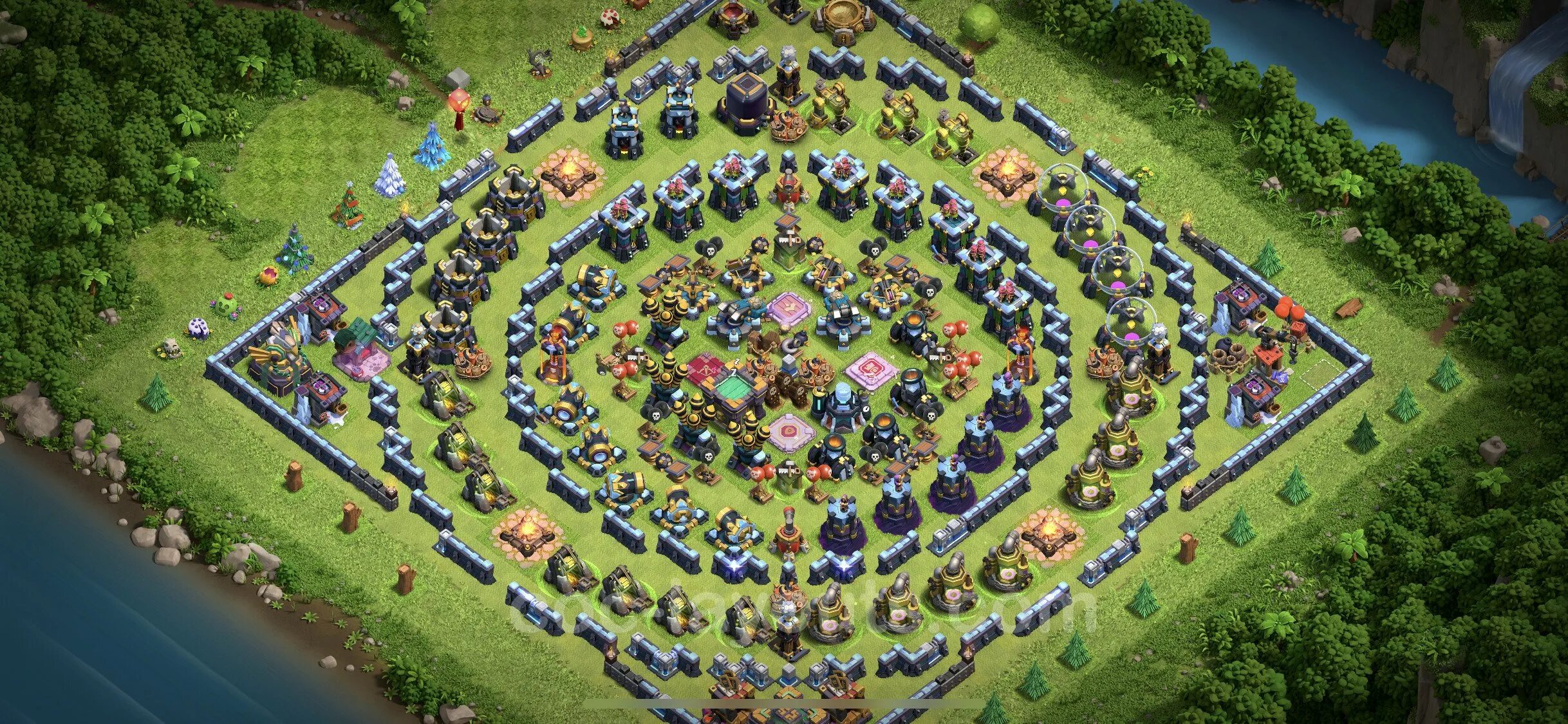Ратуша 16 уровня. 14 ратуша clash of clans. 14 тх в clash of clans. расстановка 14 тх фулл. клэш базы 14 тх оф.