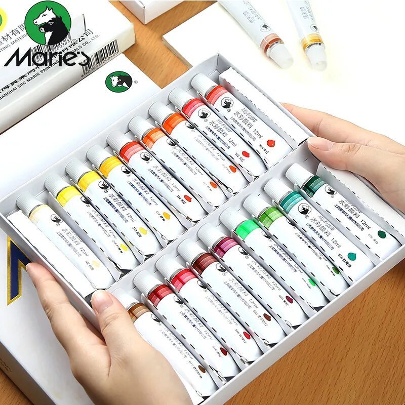 Marie&#039;s краски. Maries краски. maries watercolour отзывы. краски maries набор (24 цвета).
