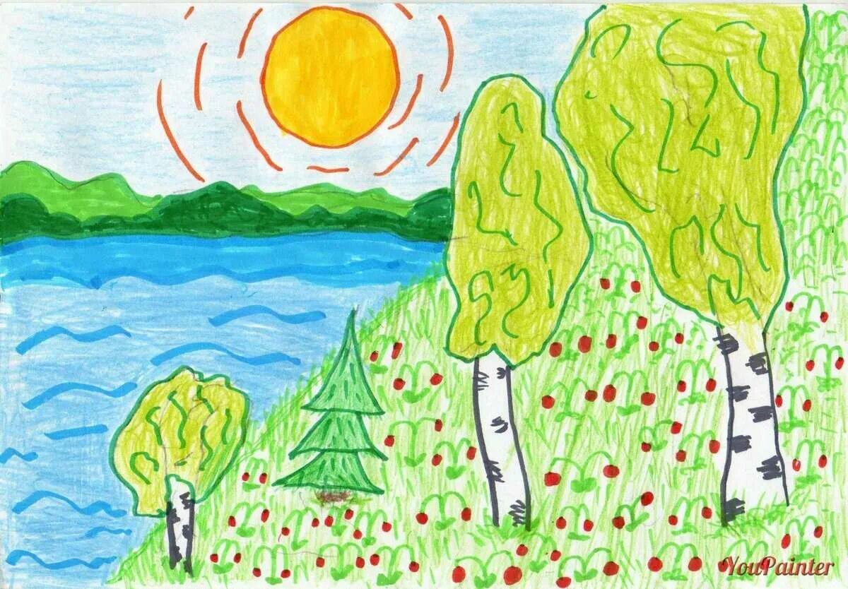Нарисовать рисунки лета. Рисунок на тему лето. Детские рисунки лето. Рисунок лето для детей. Рисуем лето с детьми.