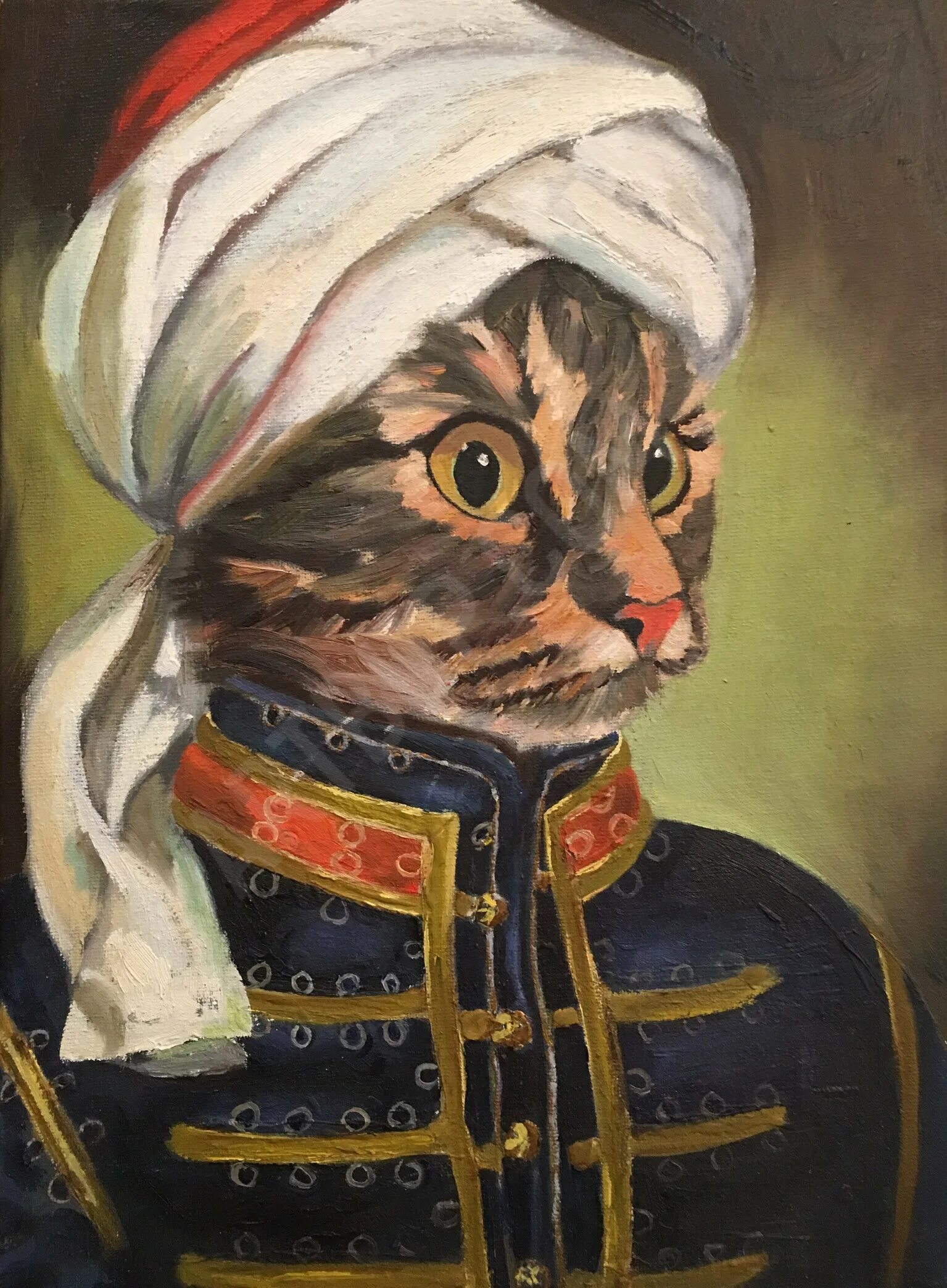 Кошка султана. Кот в мундире картина. Портрет кота в мундире. Кошка в образе портрет. Кот Султан.